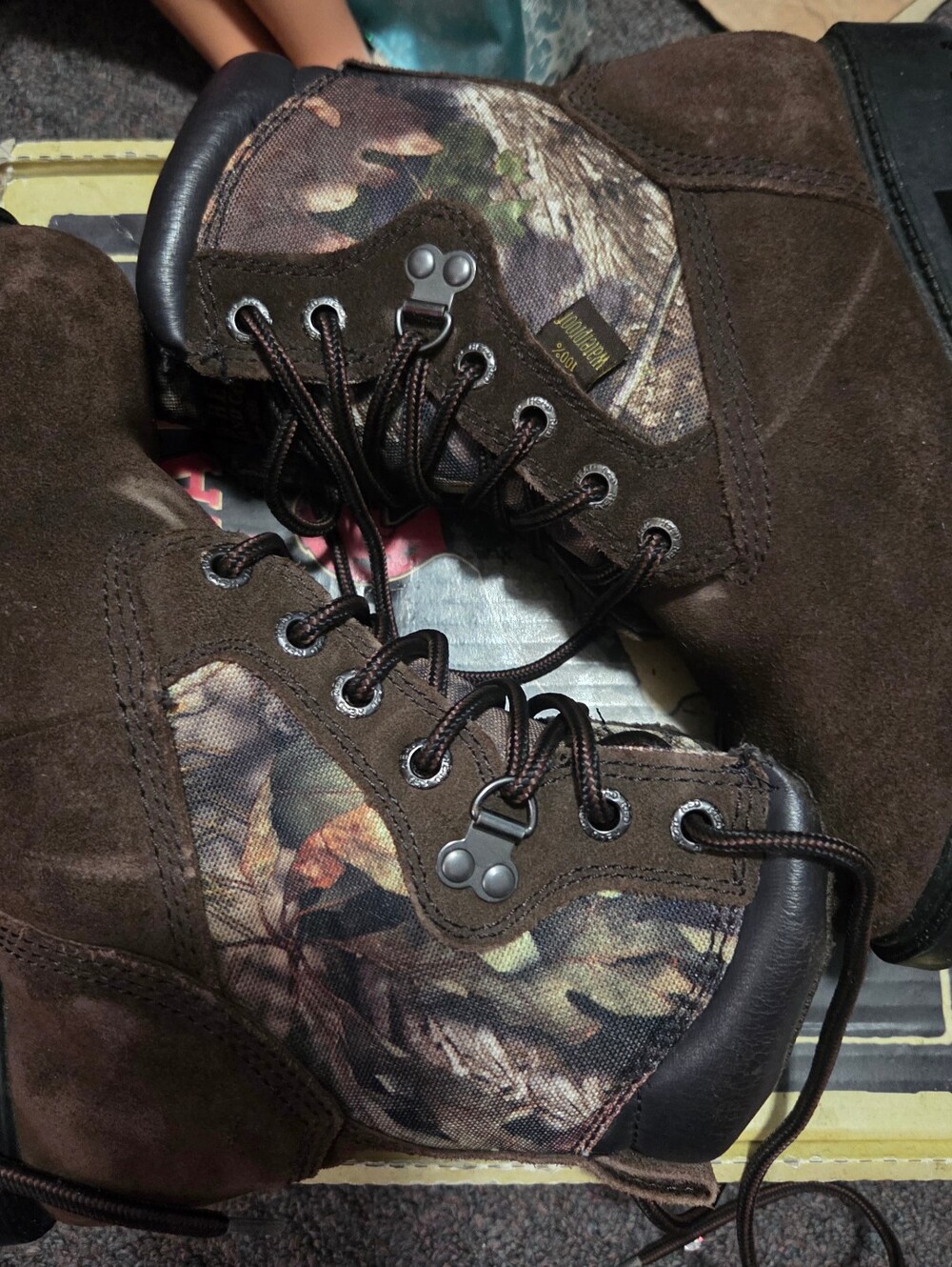 Red Head Brown Camo Suede Hiking Boots - Size 3
